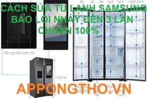 Từng bước sửa tủ lạnh Samsung nháy đèn 3 lần/ 1 nhịp